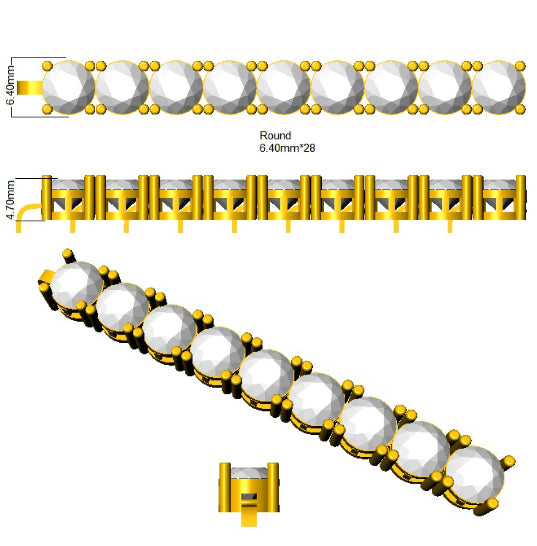 BL7559 — Bracelet - 9k Yellow Gold detail