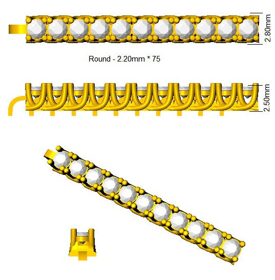 BL7723 — Bracelet - 9k Yellow Gold detail