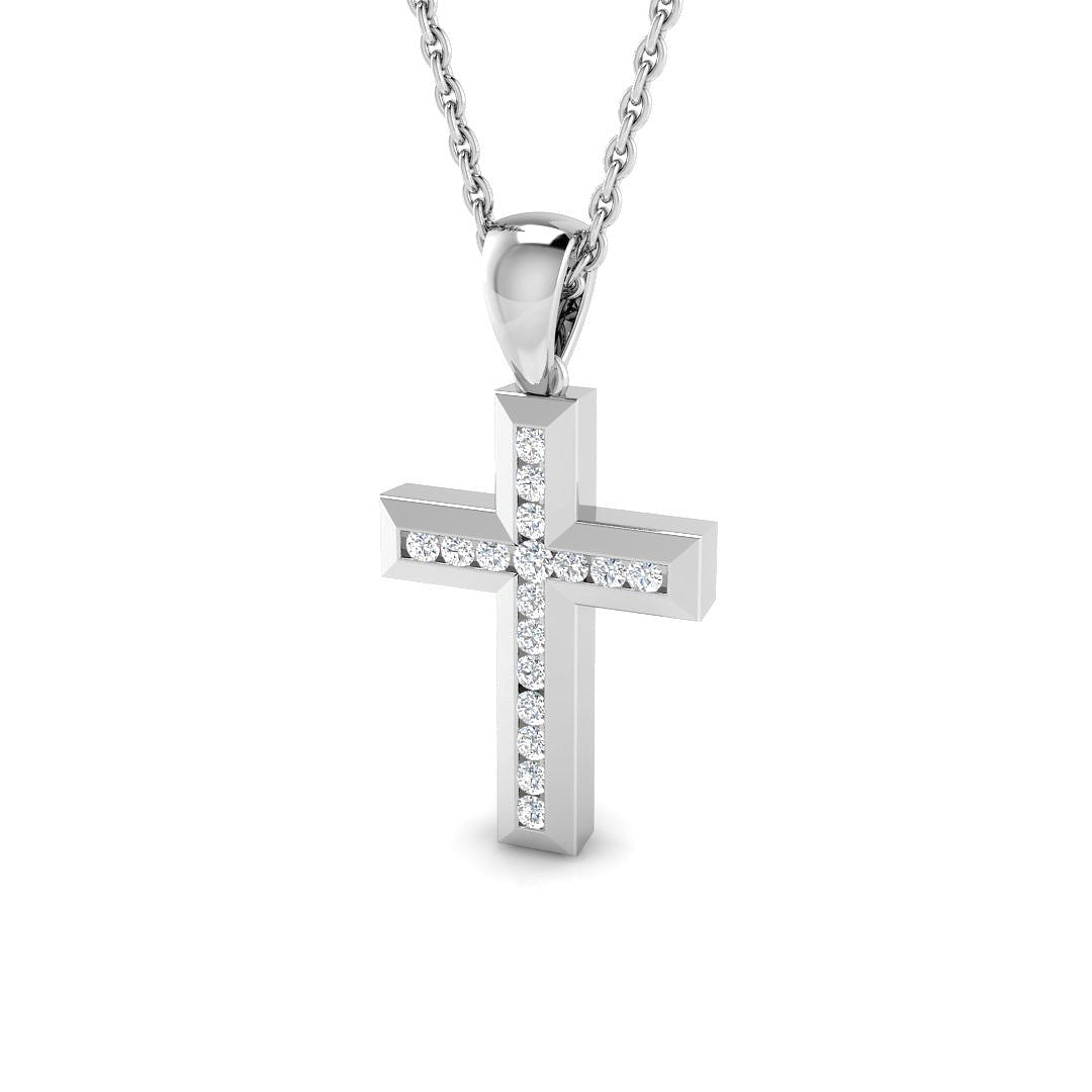 DC1725 — Cross - 9k White Gold