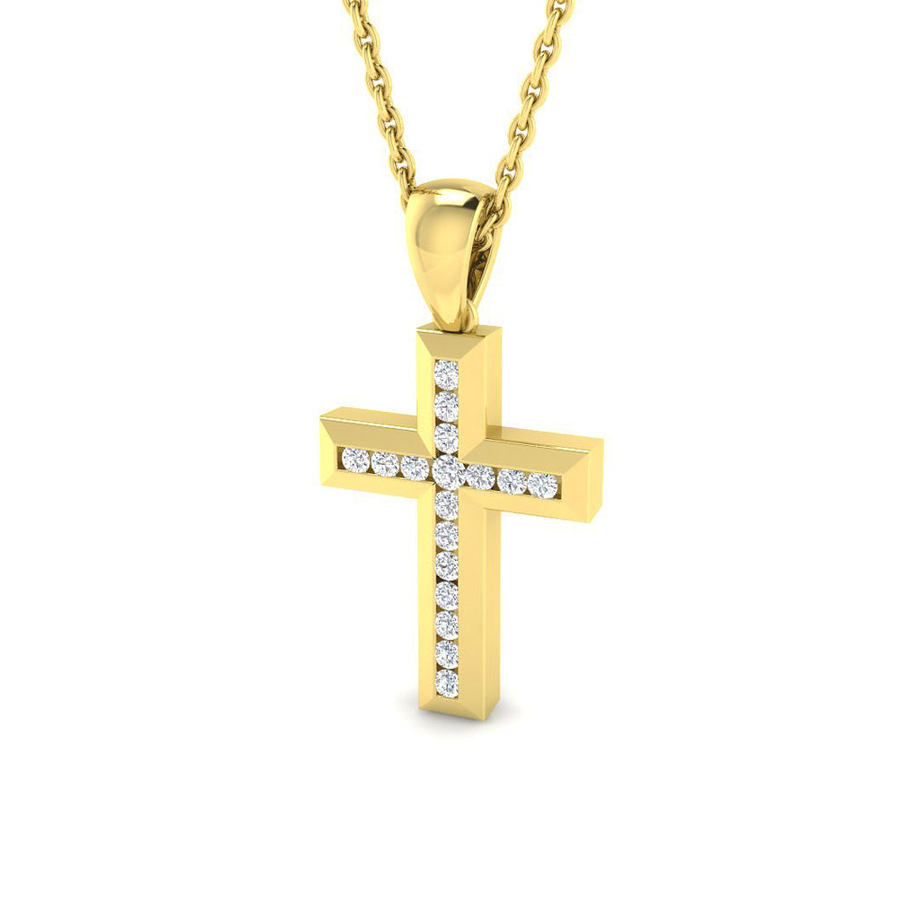 DC1725 — Cross - 9k Yellow Gold