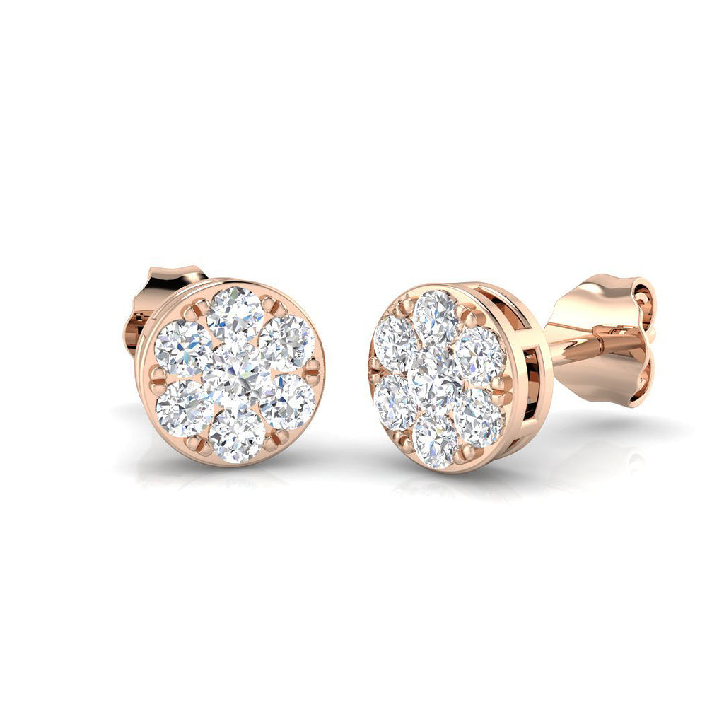 DEHQ955 — Earrings - 9k Rose Gold
