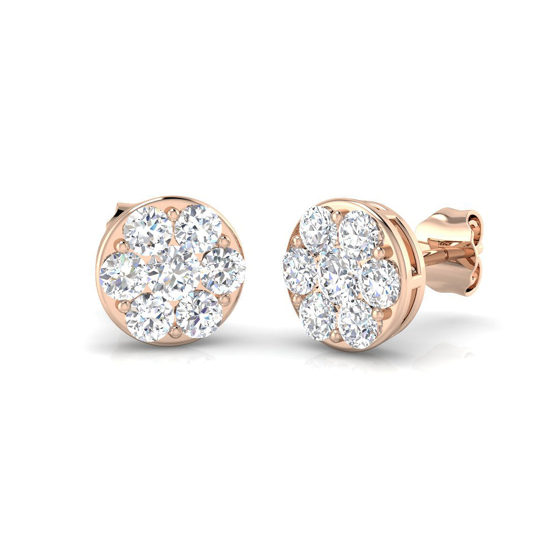 DEHQ956 — Earrings - 9k Rose Gold