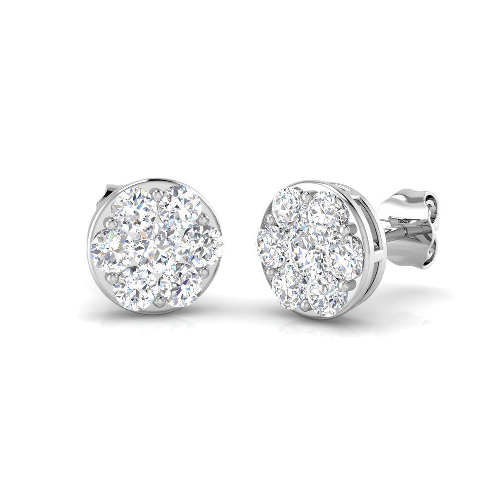 DEHQ956 — Earrings - 9k White Gold