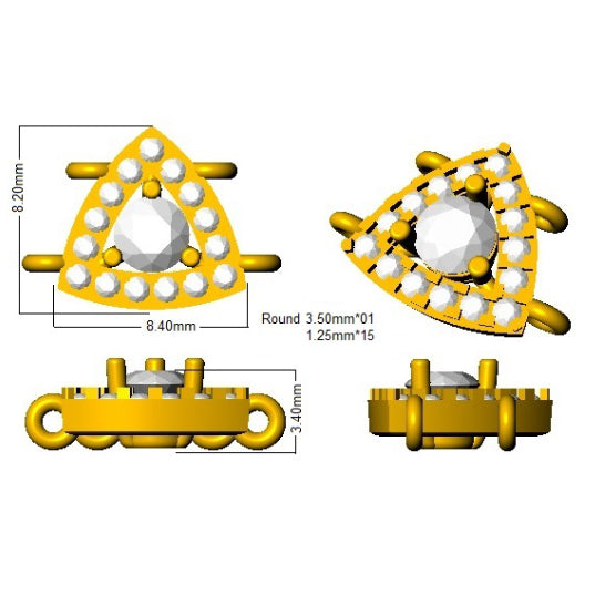 DNB0065 — Bracelet - 9k Yellow Gold detail