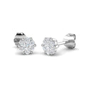 DNE003 — Earrings - 9 KT White Gold