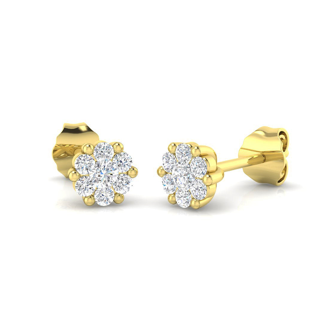 DNE003 — Earrings - 9 KT Yellow Gold