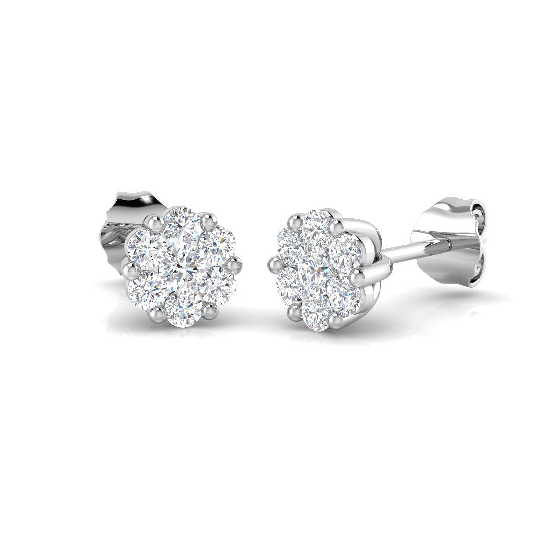 DNE0258 — Earrings - 9k White Gold