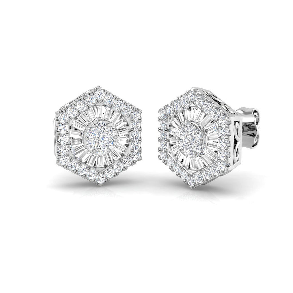DNE030 — Earrings - 9k White Gold