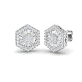 DNE030 — Earrings - 9k White Gold