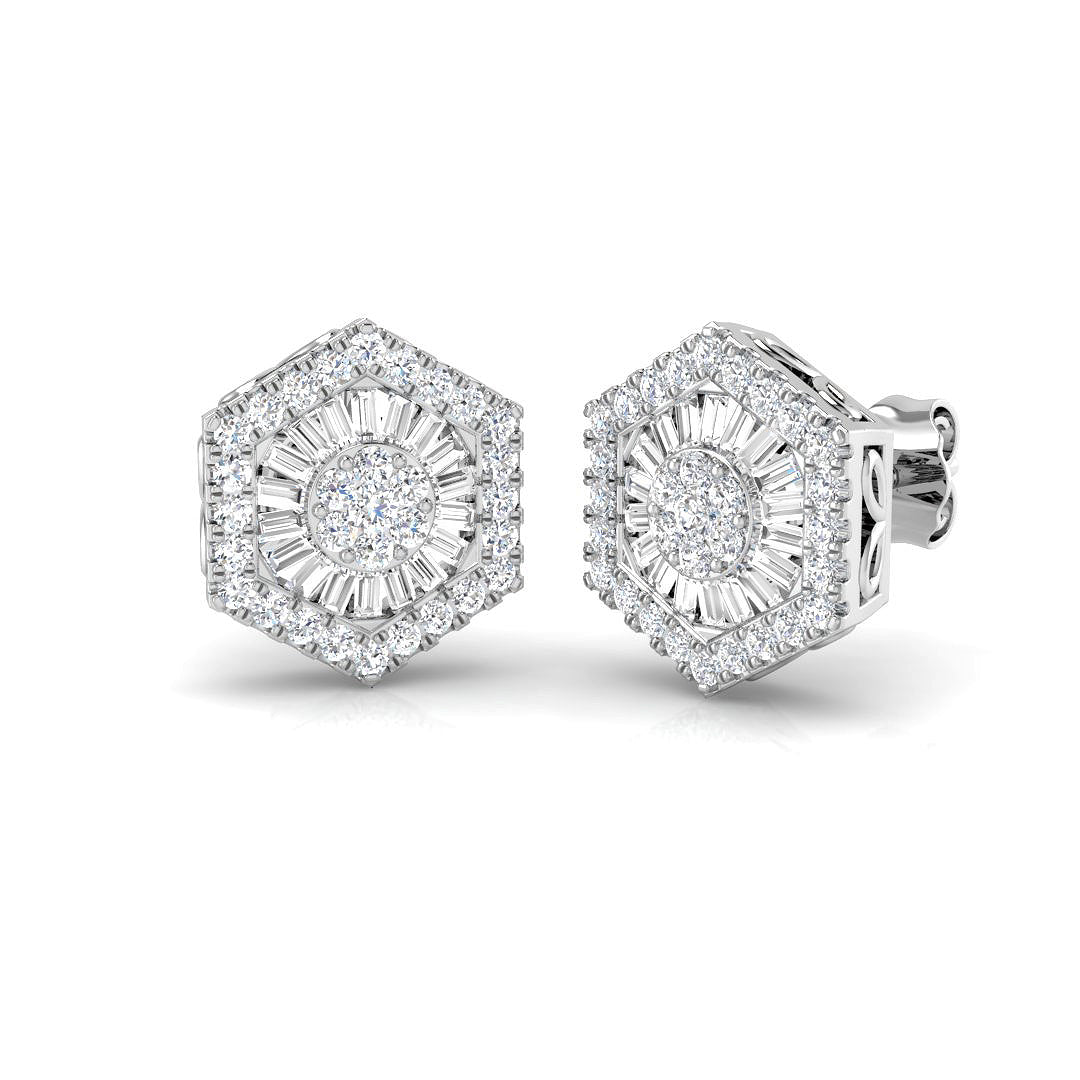 DNE030 — Earrings - 9k White Gold