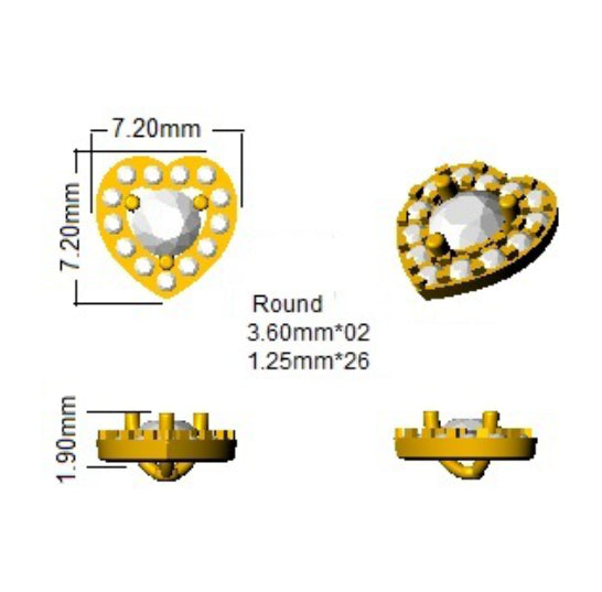 DNE0404 — Earrings - 9k Yellow Gold detail
