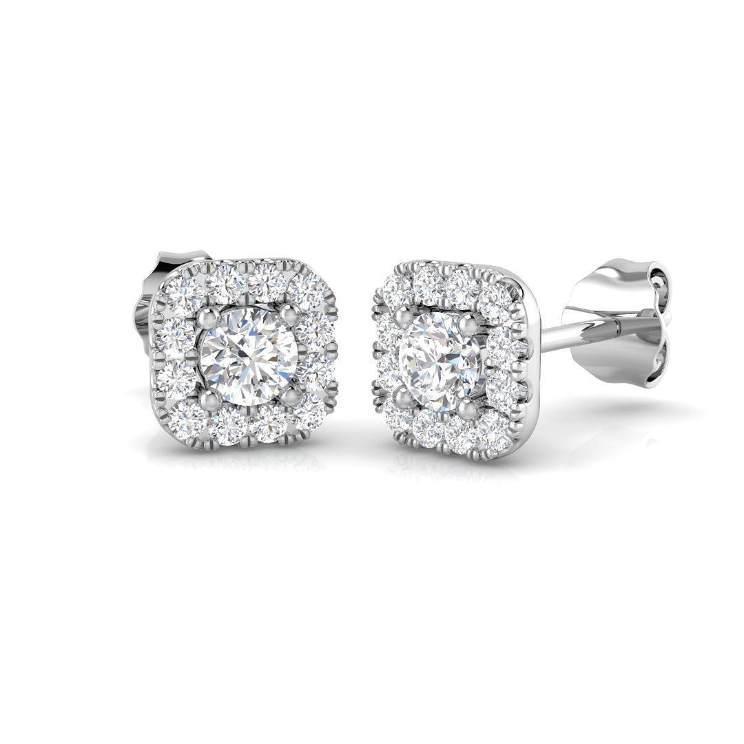 DNE0407 — Earrings - 9k White Gold