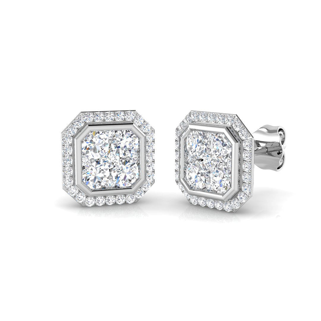 DNE0416 — Earrings - 9k White Gold
