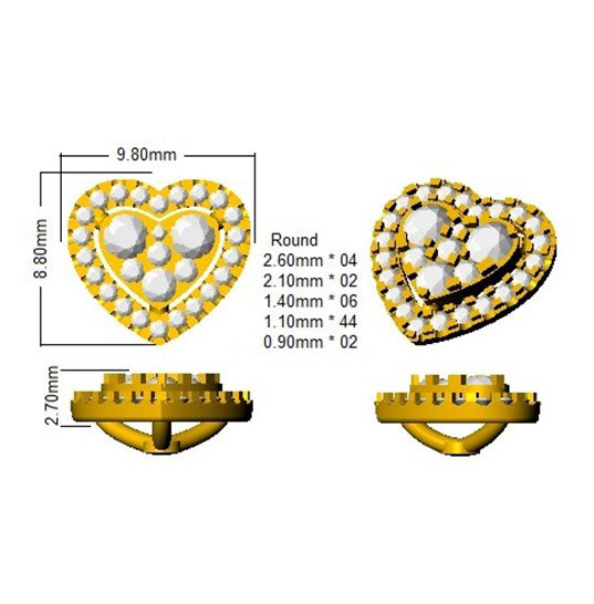 DNE0435 — Earrings - 9k Yellow Gold detail