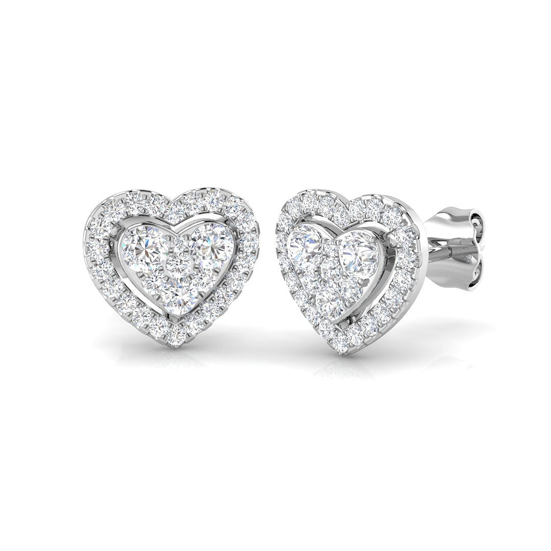 DNE0435 — Earrings - 9k White Gold