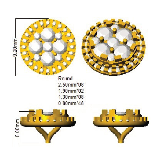 DNE0443 — Earrings - 9k Yellow Gold detail