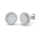DNE0443 — Earrings - 9k White Gold