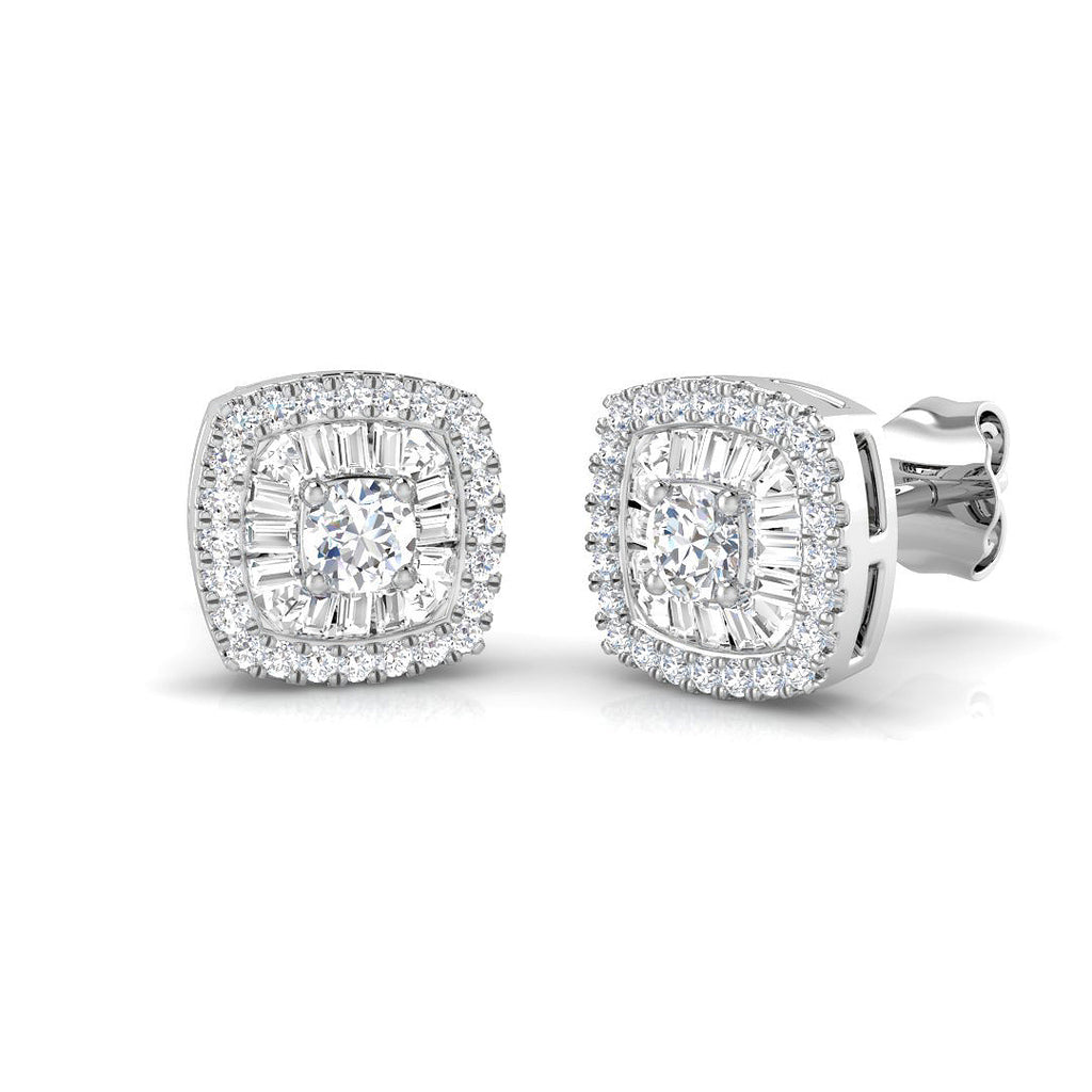 DNE0453 — Earrings - 9k White Gold