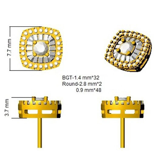 DNE0453 — Earrings - 9k Yellow Gold detail