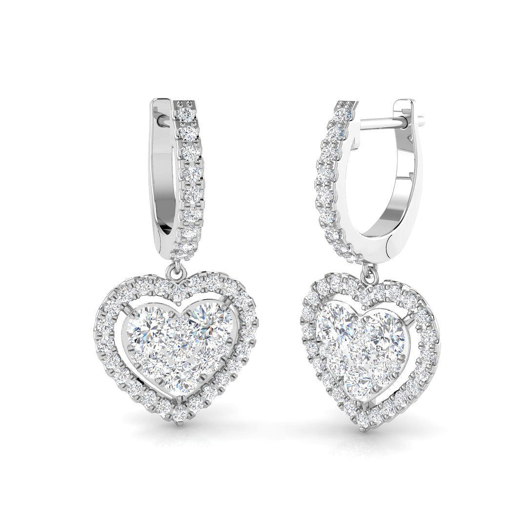 DNE0459 — Earrings - 9k White Gold