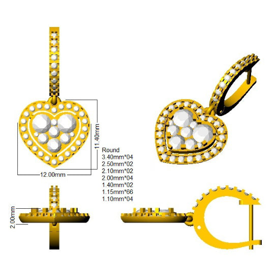 DNE0459 — Earrings - 9k Yellow Gold detail