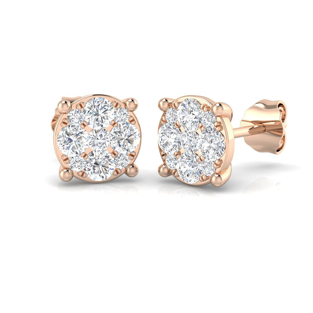 DNE0497 — Earrings - 9k Rose Gold
