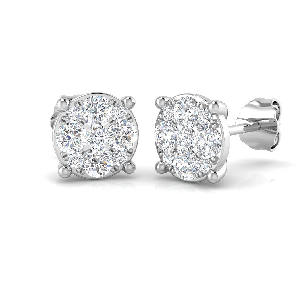 DNE0497 — Earrings - 9k White Gold