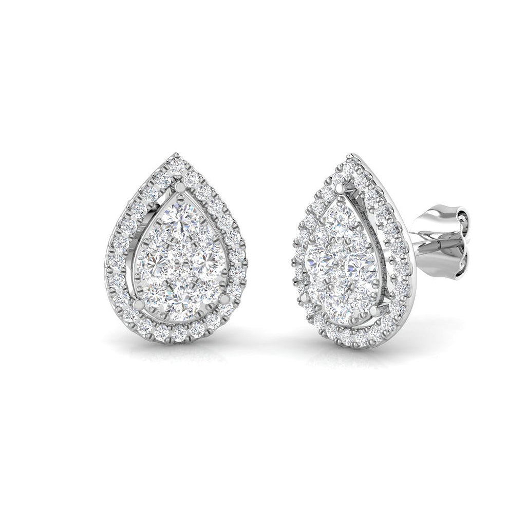 DNE0498 — Earrings - 9k White Gold