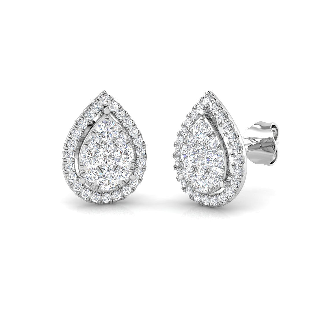 DNE0498 — Earrings - 9k White Gold