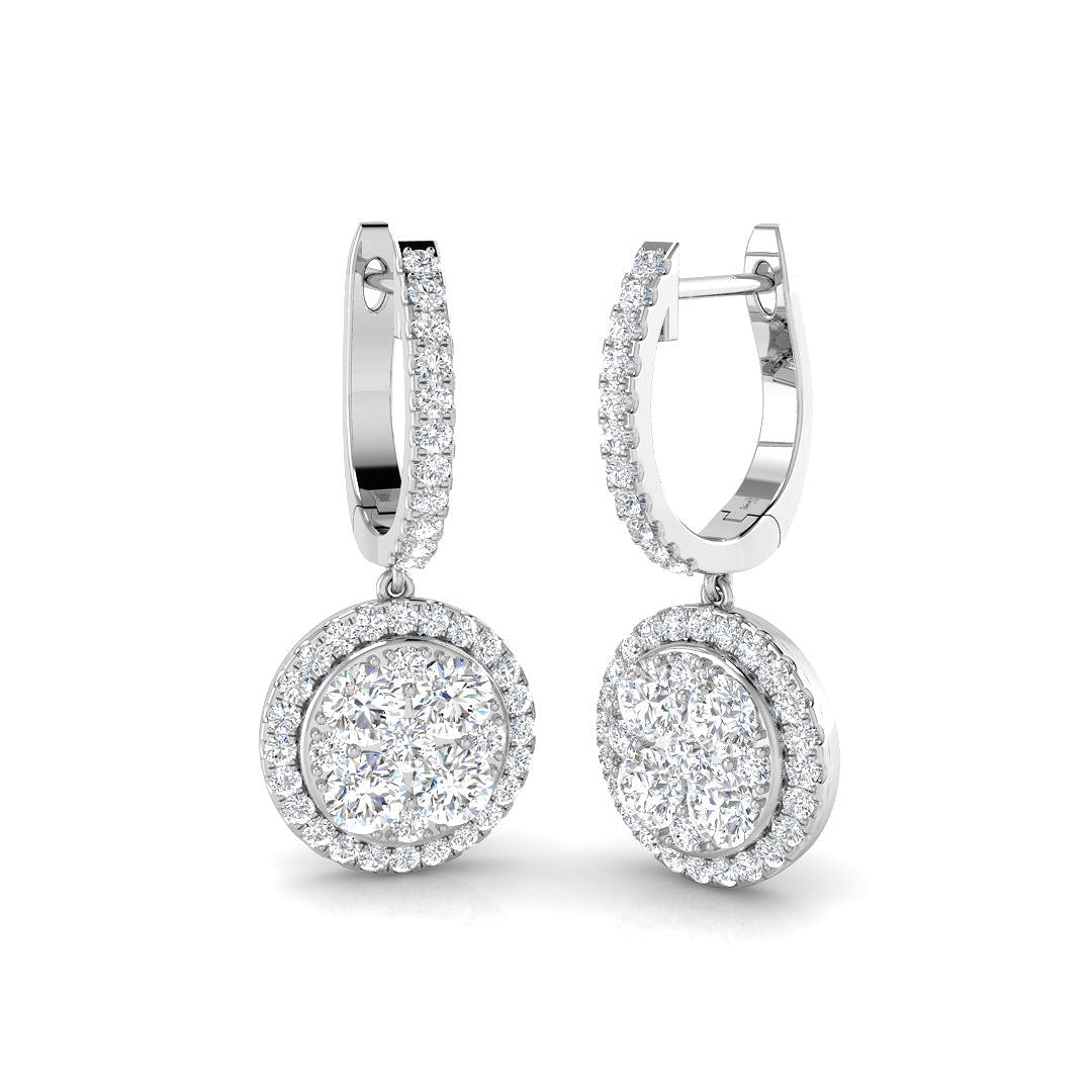 DNE0509 — Earrings - 9k White Gold