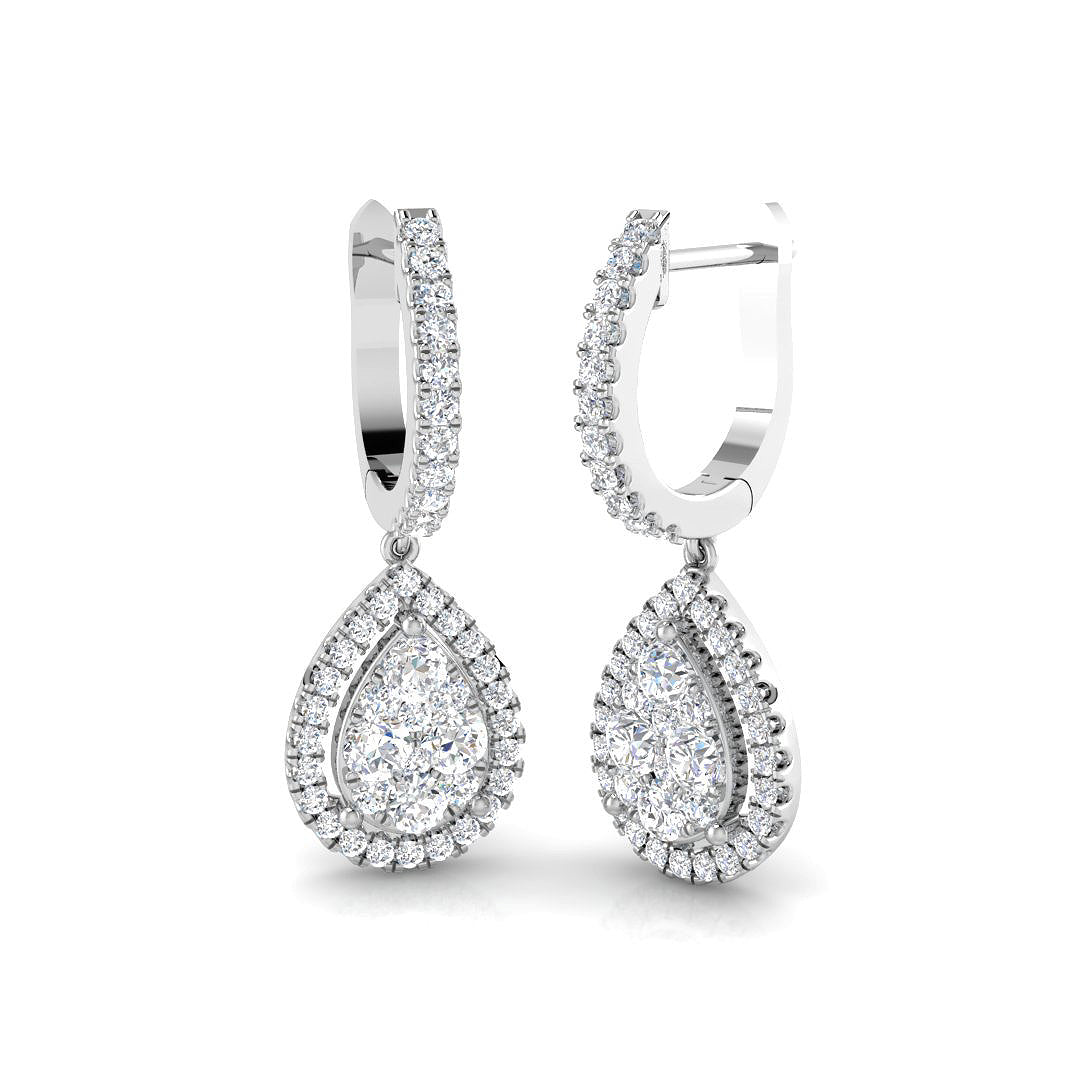 DNE0596 — Earrings - 9k White Gold