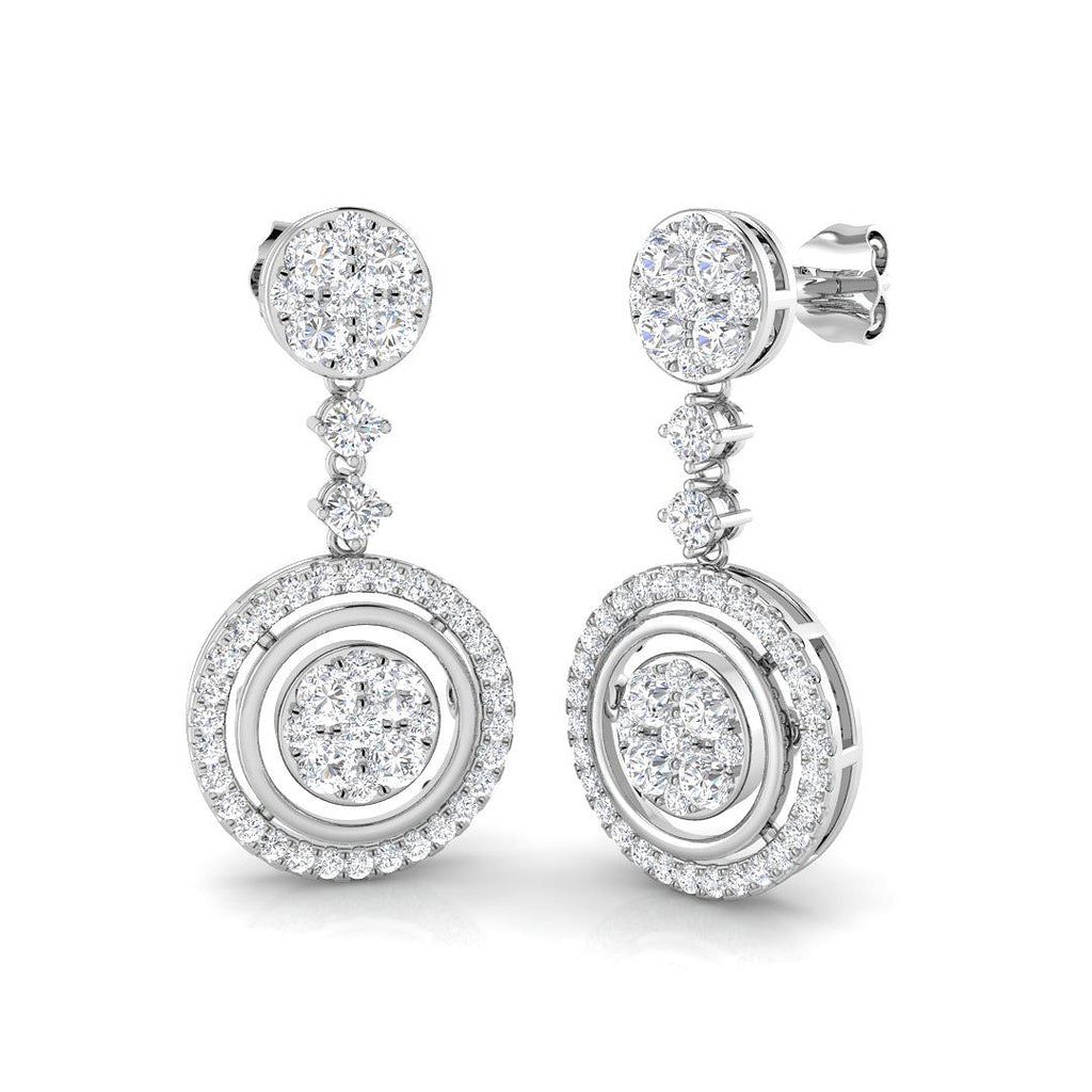 DNE0689 — Earrings - 9k White Gold