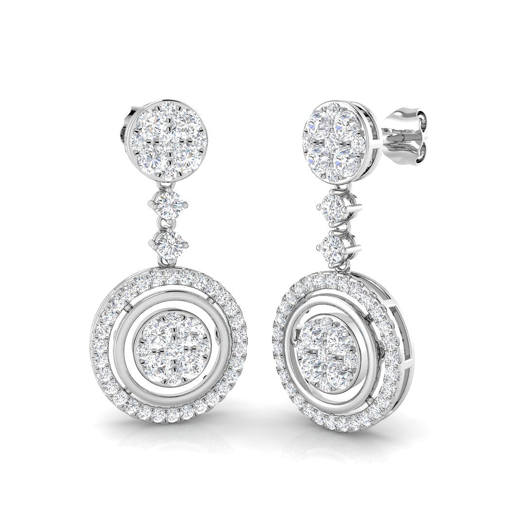 DNE0689 — Earrings - 9k White Gold