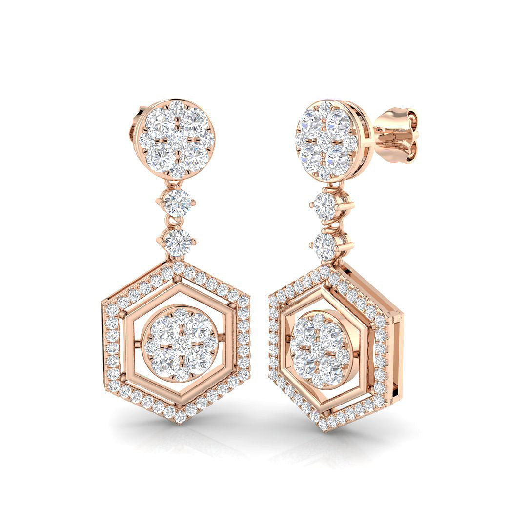 DNE0695 — Earrings - 9k Rose Gold