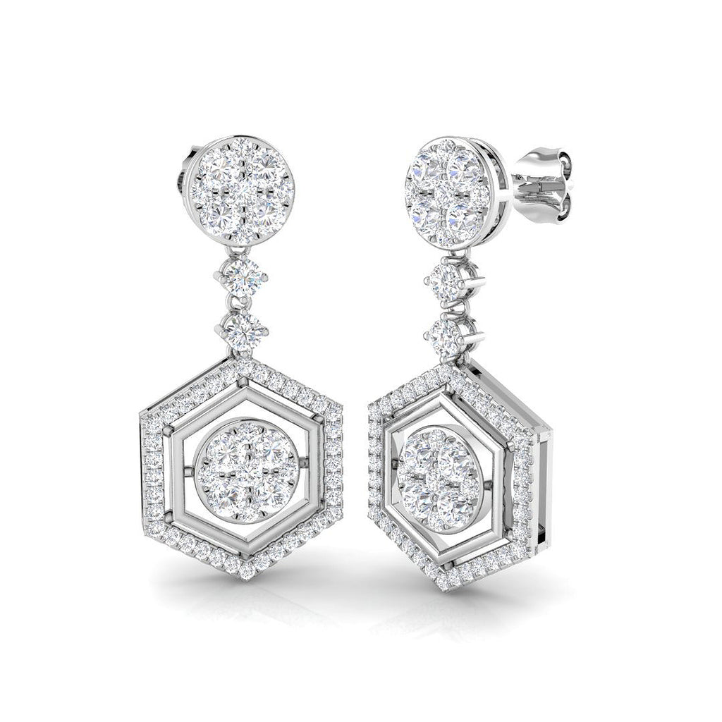 DNE0695 — Earrings - 9k White Gold