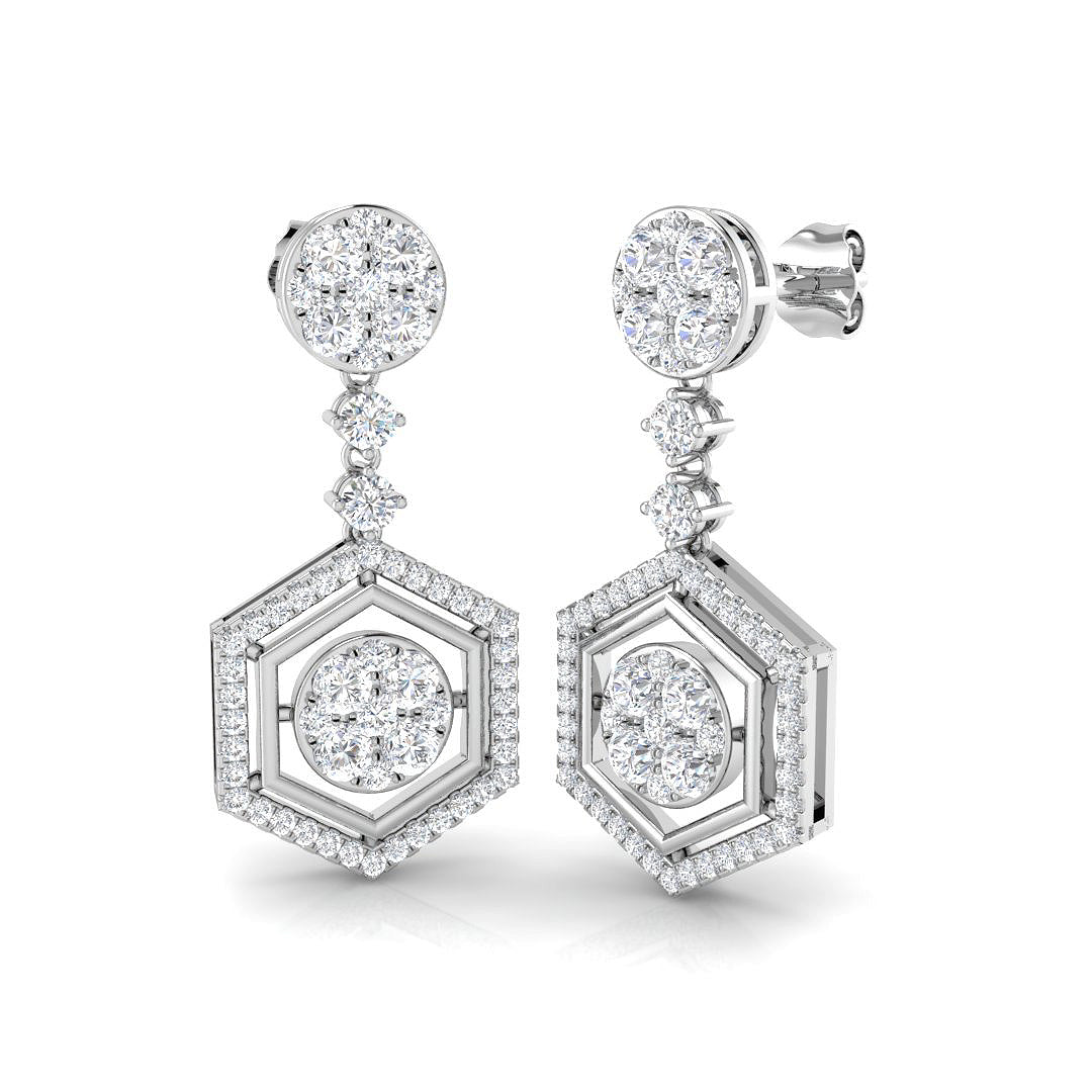 DNE0695 — Earrings - 9k White Gold