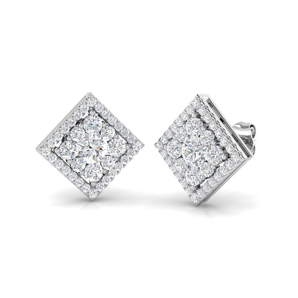 DNE076 — Earrings - 9k White Gold
