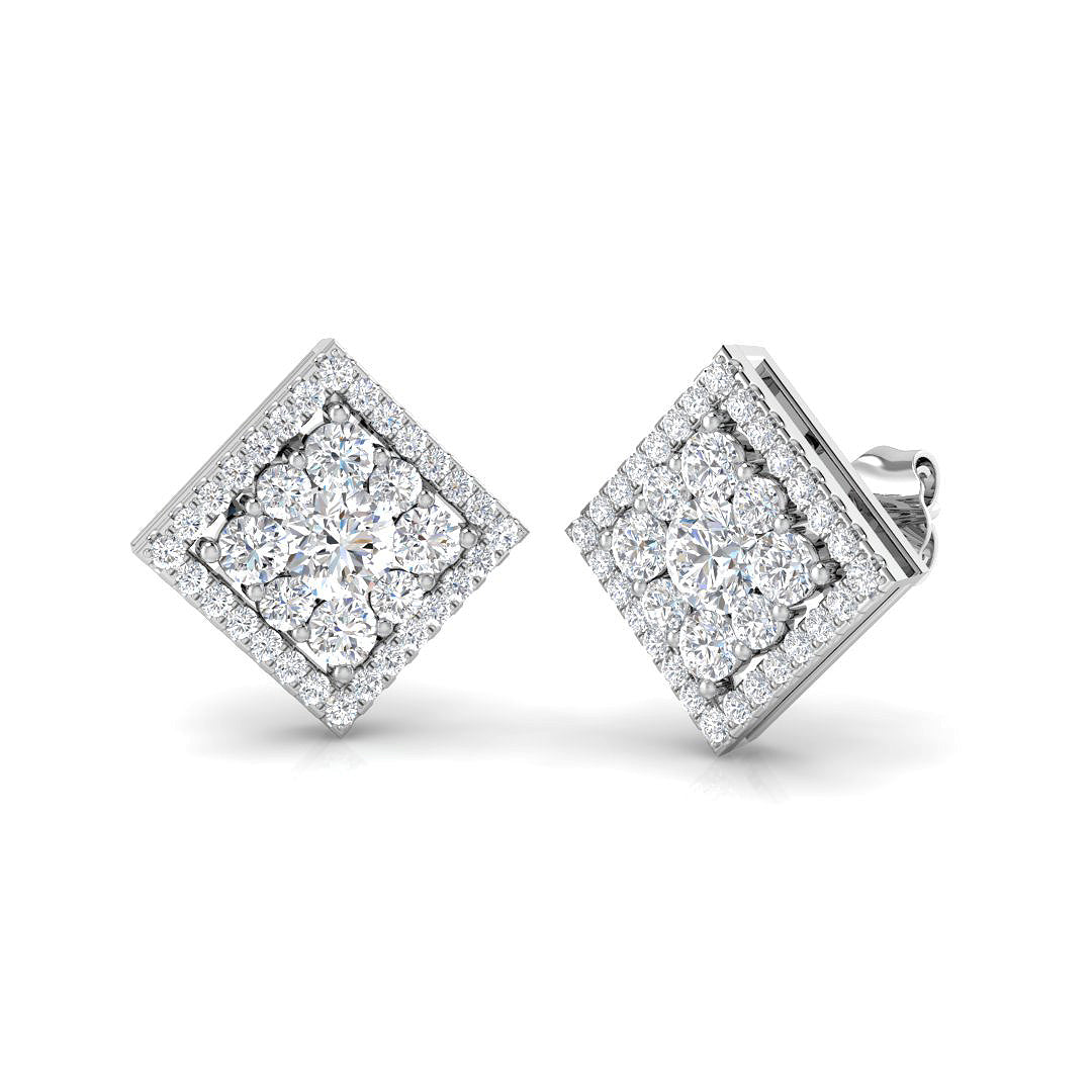 DNE076 — Earrings - 9k White Gold