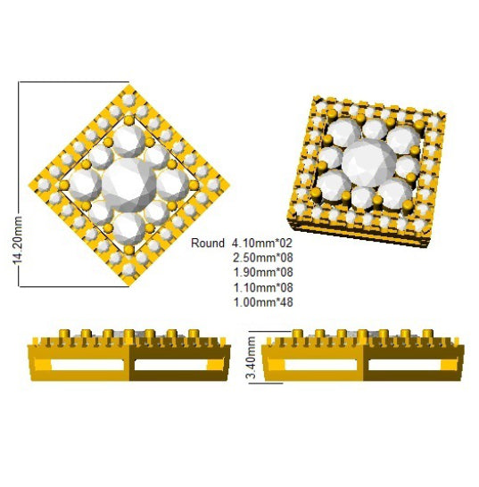 DNE076 — Earrings - 9k Yellow Gold detail