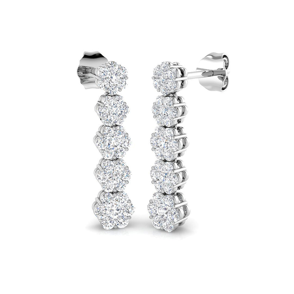 DNE307 — Earrings - 9k White Gold