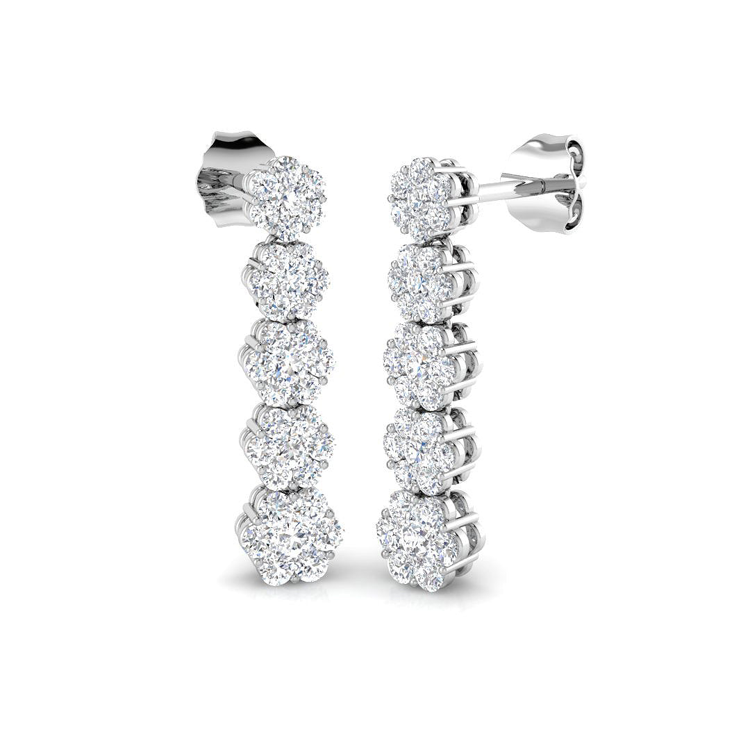 DNE307 — Earrings - 9k White Gold