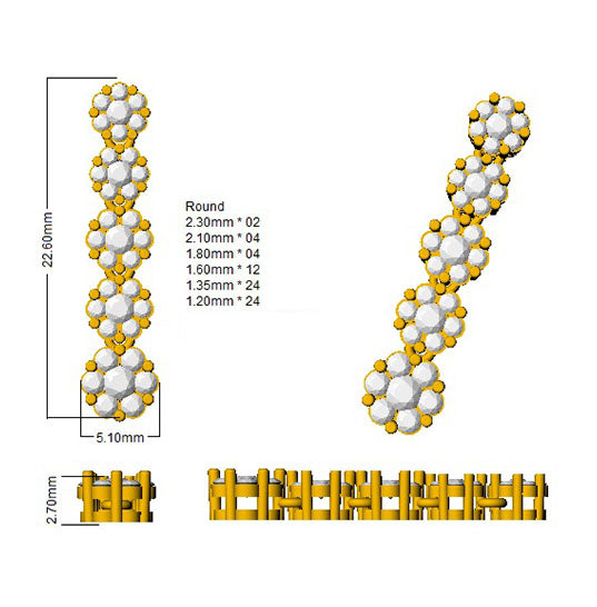 DNE307 — Earrings - 9k Yellow Gold detail