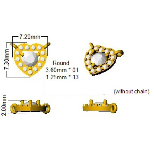 DNN0059 — Necklace - 9k Yellow Gold detail