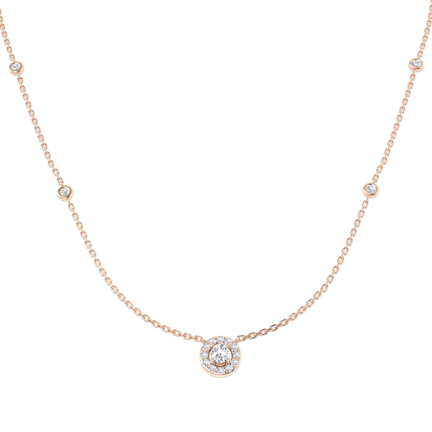 DNN0061A — Necklace - 9k Rose Gold