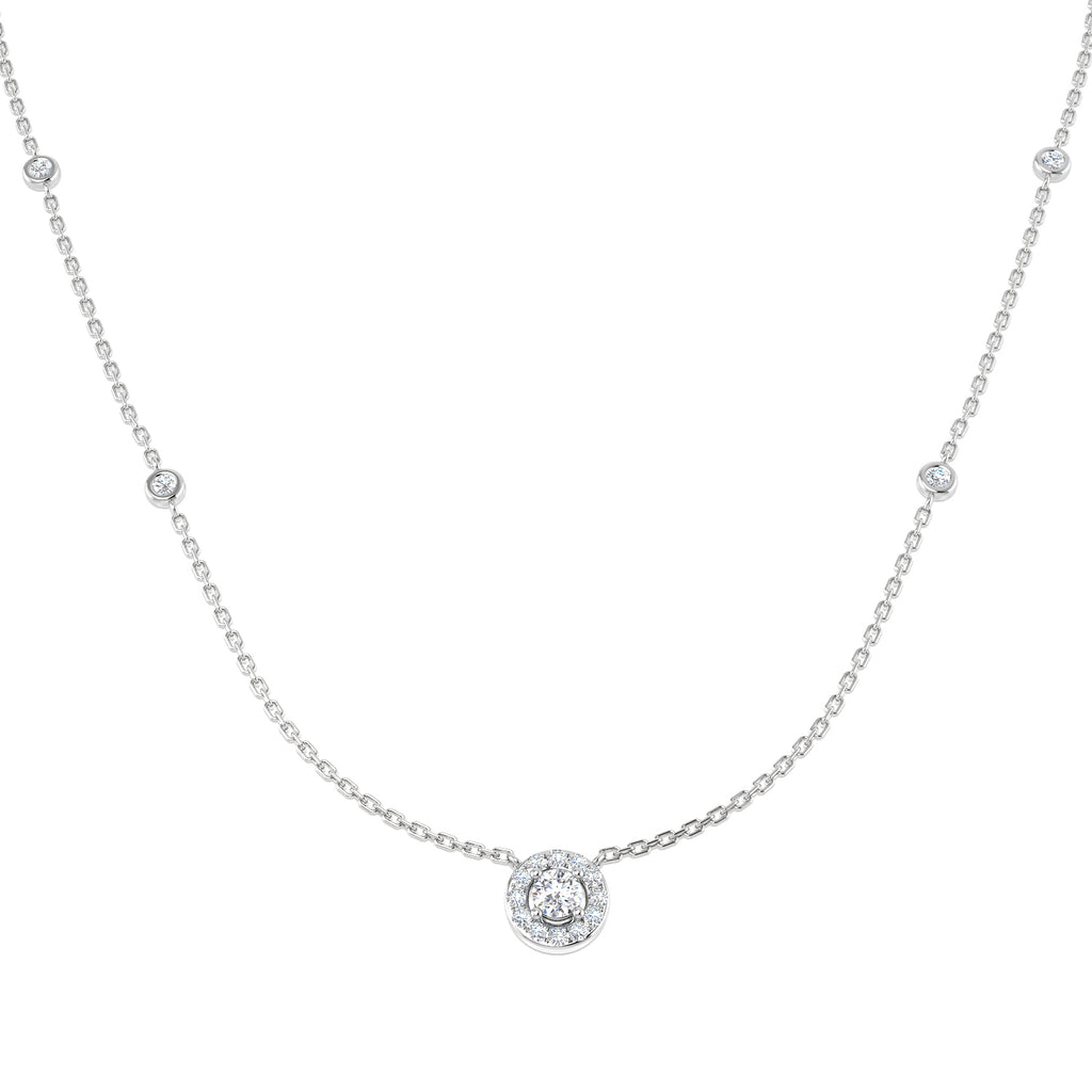 DNN0061A — Necklace - 9k White Gold