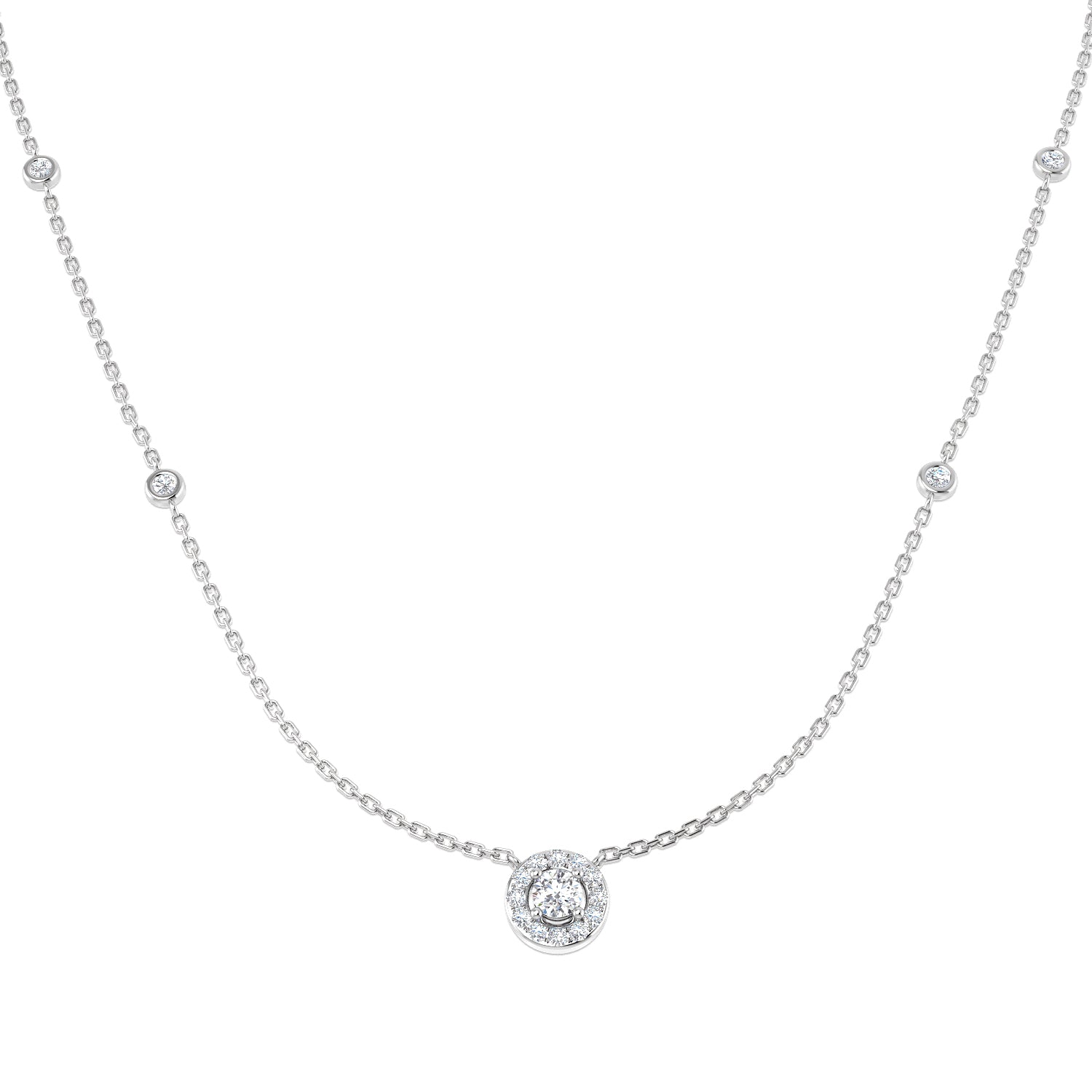 DNN0061A — Necklace - 9k White Gold