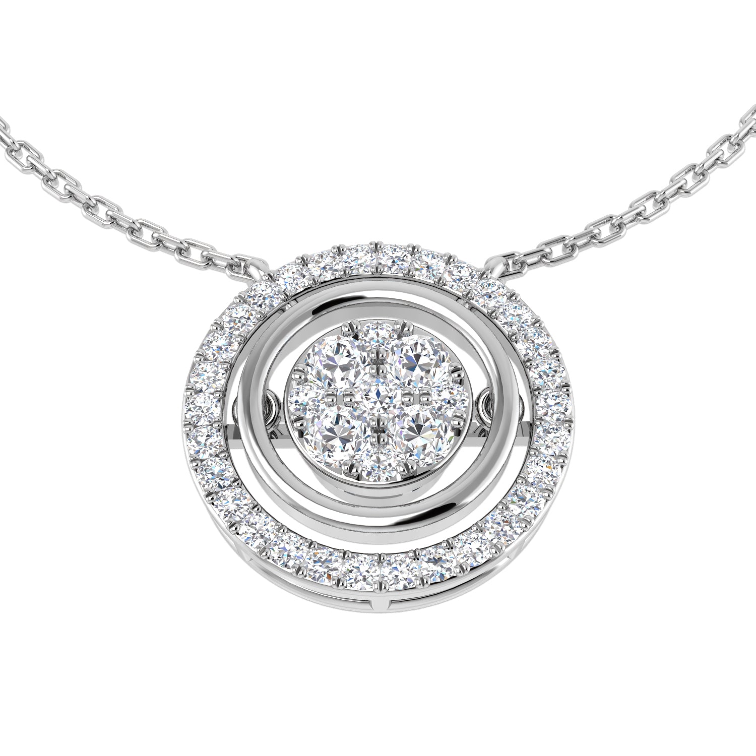 DNN0221 — Necklace - 9k White Gold