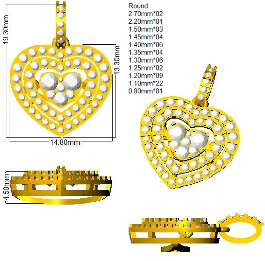 DNP0642 — Pendant - 9k Yellow Gold detail