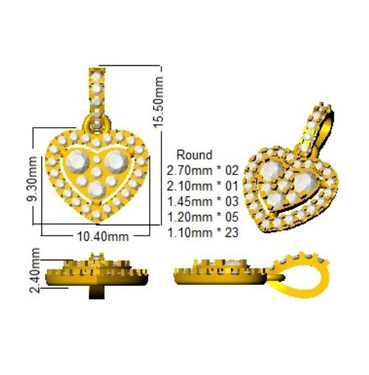 DNP0670 — Pendant - 9k Yellow Gold detail