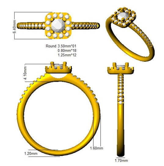 DNR0802 — Ring - 9k Yellow Gold detail
